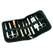 9 Pcs Dissection Kit Set - Student Level - Stainless Steel - Leather Storage Case - Eisco Labs