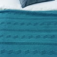 thumbnail image 3 of Battilo Teal Blue Throw Blanket for Home Decor,Textured Knit Throws,Blue Blanket for Couch,50"x60", 3 of 8