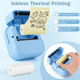thumbnail image 4 of Mini impresora de pegatinas sin tinta: portátil con Bluetooth y 13 rollos de papel térmico, impresora fotográfica inalámbrica de bolsillo., 4 of 8