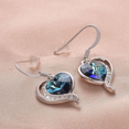 thumbnail image 3 of Yoursfs Blue Birthstone Dangle Earrings for Women Silver Ears Hook Piercing Dangling Love Heart Earrings Jewelry Gift Clearance, 3 of 6
