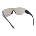 thumbnail image 4 of Boys Kids Rimless Shield Color Mirror Wrap Curved Sport Sunglasses Black - Blue Mirror, 4 of 4