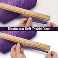 thumbnail image 3 of 1 Pack T-Shirt Yarn Bulk for Crocheting (200g/65.62YDS),Soft Elastic Tshirt Cloth for Beginner Crafts and DIY Knitting Crocheting/Bag/Basket/Coaster, Polyester Fabric Chunky Thick Yarn, 3 of 7