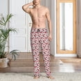 thumbnail image 2 of Kdxio Ladybugs 2 Pattern Men's Pajama Pants, Elastic Waist with Drawstring and Pockets, Comfortable Loungewear-3X-Large, 2 of 6