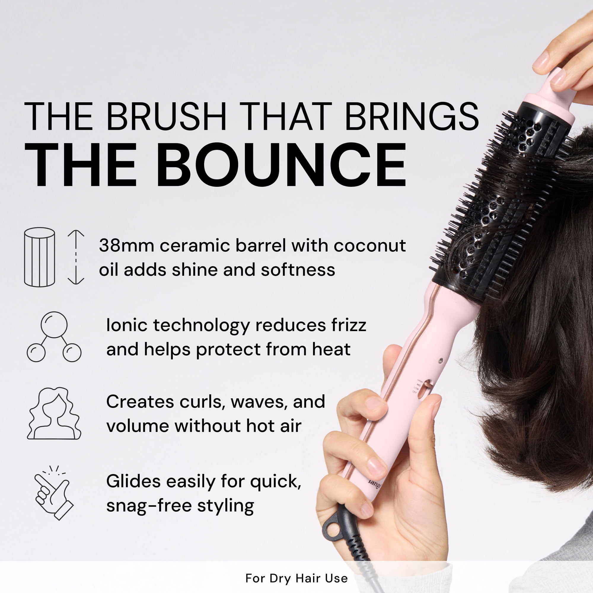 Lange Hair BouceBabe Thermal Ionic Round Brush 38mm Coconu