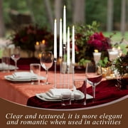 5 Arms Arcylic Christmas Decoration Clear Candle Holders, VINCIGANT Candelabra Candlestick Holders Centerpieces for Wedding Dinner Party Tabletop Decoration