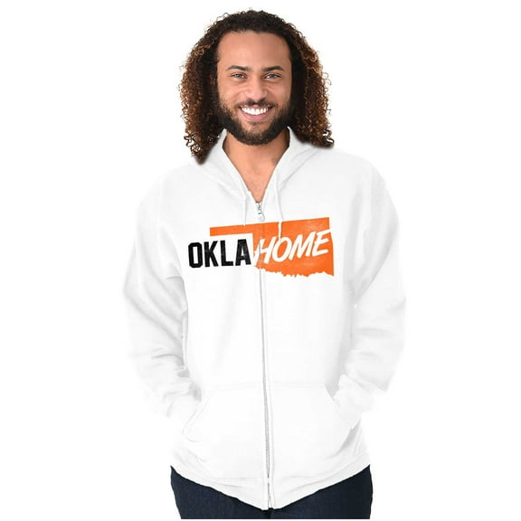 Home State Pride Oklahoma Proud Okie Unisex Fleece Graphic Zip Up Hoodie Brisco Brands 2X