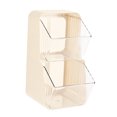 thumbnail image 3 of Double Layer Tea Bag Rack 2L Open Mouth Stackable Transparent Wall Mounted Snack Rack for Cosmetics Toys Cream White, 3 of 12