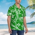 thumbnail image 2 of Cauagu Bamboo Print Hawaiian Shirt for Men,Casual Short Sleeve Button Down Shirts Summer Beach Men's Regular-Fit Short-Sleeve Print Shirt -Large, 2 of 6