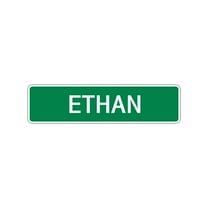 Ethan Boys Children Name Indoor Outdoor Letter Printed Label Wall Plaque Decoration Novelty Aluminum Sign 4"x13.5"