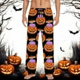 thumbnail image 2 of Yuncity Men Halloween Pajama Pants Hallowmas Casual Loose Fit Comfortable Trousers With Pockets for Everyday Wear Pajamas Pants Black M, 2 of 5