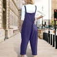 thumbnail image 4 of Weiqiqre Jumpsuits for Women Dressy Overalls Casual Summer Sleeveless Strap Loose Wide Leg Jumpsuits with Pockets, 4 of 9