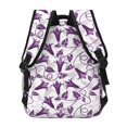 thumbnail image 4 of Balery Violets Flowers Mochila Escolar Impresa, Mochila Ligera para Viajes Casual, Mochila Duradera y Cómoda Multifuncional, Mochila para Laptop-One Size, 4 of 5