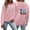 Pink, variant on WILLBEST hoodie women Womens Daily Home Outdoor Workout Long Sleeve O Neck T Shirt Top Printed Sweatshirt Street Blouse Streetwear car hart hoodie
