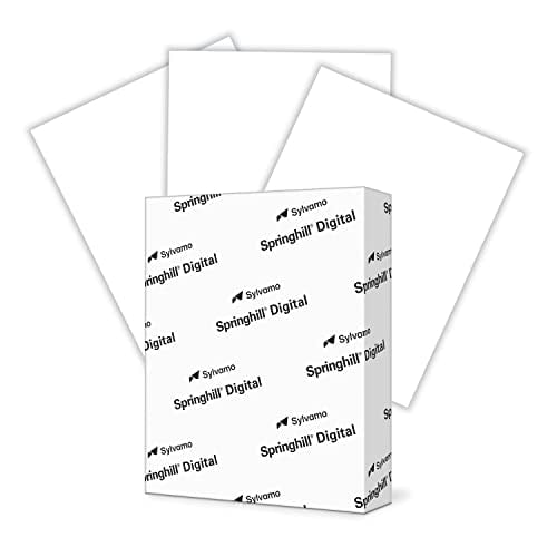 Springhill Papier Cartonné Papier Blanc, 90lb, 163gsm, 8,5 x 11, 92 Brillant, 1 Rame / 250 Feuilles - Papier Cartonné, Papier Épais (015101R)