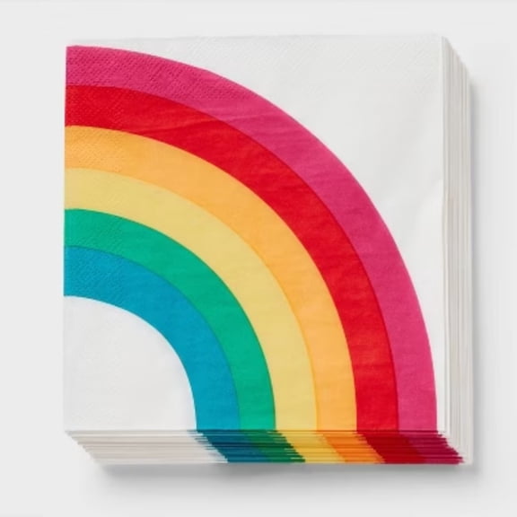 30ct Rainbow Lunch Napkins - Spritz