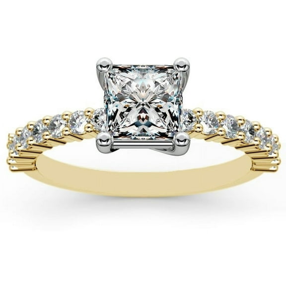 2.16 Carat Princess Cut Solitaire Moissanite Latest Wedding Ring for Bride Solid 14K Yellow Gold Size 7 (D/VVS1) by Diamond-Capitals