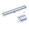 thumbnail image 2 of Invisible Slim Design Linear Shower Drain with 2 Inch ABS Shower Drain Base and Hair Trap, SereneDrains Complete Linear Drain Installation Kit, 2 of 14