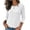 White, variant on Zeagoo Women's Ribbed Knit Tops Long Sleeve Crew Neck Tees Decorative Pocket Button Shoulder Casual Basic Tee Shirts
