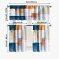 thumbnail image 2 of Orange Blue Blackout Kitchen Window Tier Curtains and Valance Set, 36 Inch Abstract Art Window Curtains Set with Rod Pocket for Small Windows, Living Room or Bathroom, 2 of 6