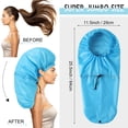 thumbnail image 3 of Gorro de ducha Eurzom Jumbo con trenzas ajustables extra grandes de PVC, 3 of 6