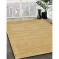 thumbnail image 3 of Ahgly Company Machine Washable Indoor Round Contemporary Yellow Area Rugs, 6' Round, 3 of 7