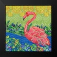 thumbnail image 2 of Brent, Paul 12x12 Black Modern Framed Museum Art Print Titled - Flamingo Lagoon II, 2 of 5