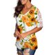 thumbnail image 5 of Gibobby Blusas De Manga Larga Para Mujer Las mujeres ahuecan hacia fuera la de impresión de manga corta con cuello en V camiseta blusa Tops（Amarillo， M), 5 of 5