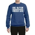 thumbnail image 2 of Wild Bobby One Nation Under God Inspirational/Christian Unisex Crewneck Graphic Sweatshirt, Vintage Heather Blue, X-Large, 2 of 5