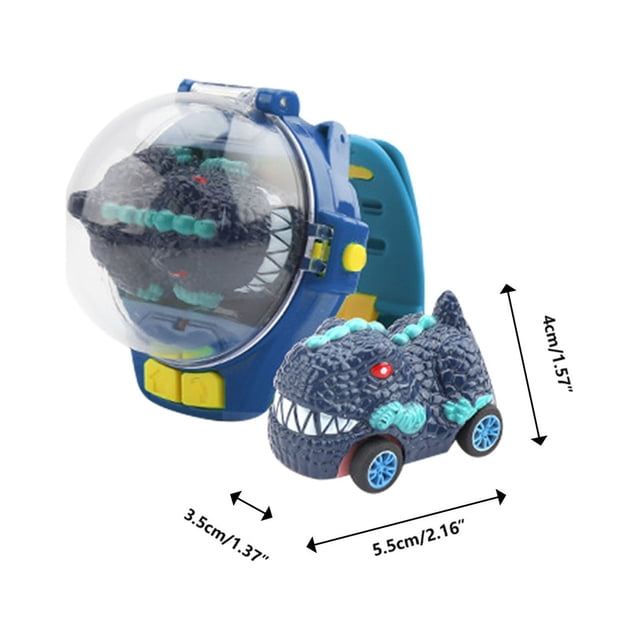 EGNMCR Children's Watch Remote Control Dinosaur Toy Mini Alloy Car Racing Car stunt buggy