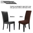 thumbnail image 5 of Piccocasa 2 Piece Velvet Spandex Chair Covers Stretch Removable,Medium/Coffee, 5 of 7