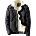 thumbnail image 1 of HSHDLDF Veste Camionneur en Jean Denim Doublée en Molleton pour l'Hiver, 1 of 3