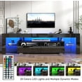 thumbnail image 2 of ChVans LED TV Stand for 75/85/90 inch TV, High Glossy Modern Entertainment Center with Drawer and LED Lights, 2 of 7