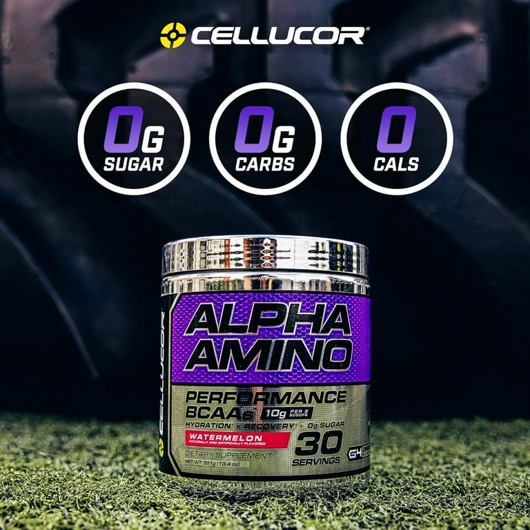 アルファアミノ パフォーマンスBCAA EAAフルーツポンチ、アイシーブルーラズ Cellucor Alpha Amino Pre-Workout Powder, Fruit Punch, EAA
