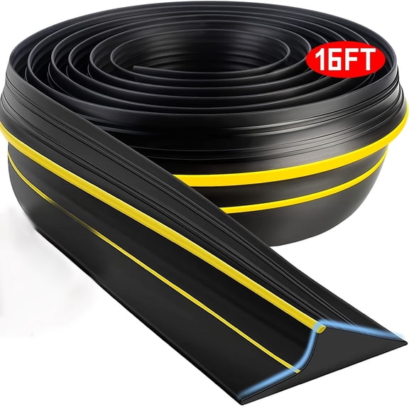Heavy-Duty Garage Door Threshold Seal Strip - Waterproof Rubber Bottom Trim for Weatherproofing, Easy DIY Installation