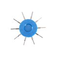 thumbnail image 1 of High Accuracy Glasses Hole Measuring Gauge Measuring Tool Tool Eyeglass Repair Tool 10 Size, 1 of 8