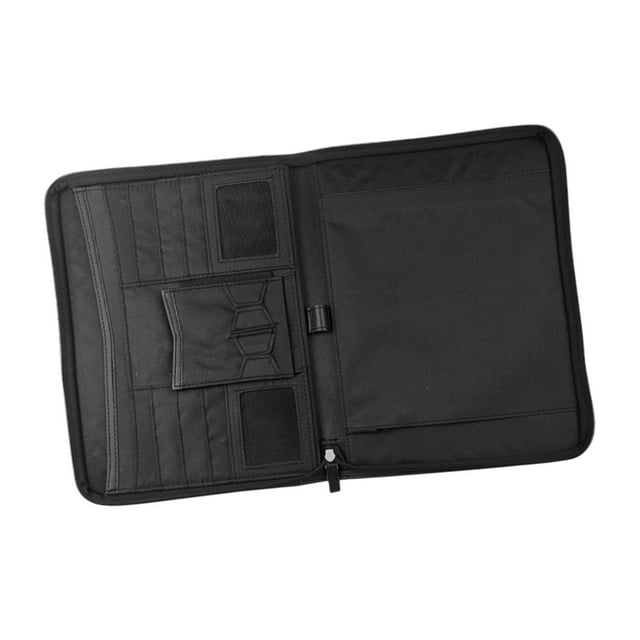 Portafolio de negocios con cremallera, carpeta de hojas sueltas, organizador de documentos ligero, maletín, carpeta de registros de reuniones para