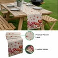 thumbnail image 5 of Valentine's Day Table Runner - 60 Inch Long, Kitchen Dining Table Runner Dresser Scarves, Pink Love Flowers Leaves Plants Spring Beige Farmhouse Decor for Coffee Tables Wedding Party Banquet, 5 of 8