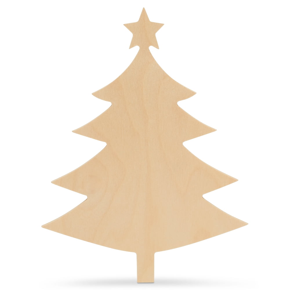 Wood Christmas Tree Cutout 12 inch, Pack of 25, Use as Wooden Door Hanger  or Christmas Craft, by Woodpeckers - Walmart.com