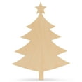 thumbnail image 1 of Christmas Tree Cutout with Star, 6 Inch, Pack of 50, Use as Wooden Christmas Ornaments or Door Hanger, Perfect Wooden Cutouts for Crafts, by Woodpeckers, 1 of 5