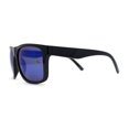 thumbnail image 3 of Color Mirror Mens Sport Rectangle Horn Rim Plastic Sunglasses Shiny Black - Blue Mirror, 3 of 4
