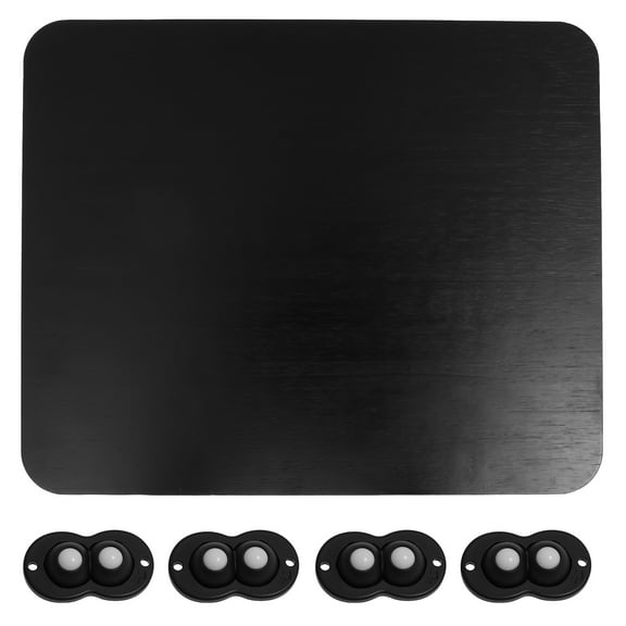 Ikoopy Bamboo Coffee Maker Rolling Tray Strong Load Bearing Versatile Appliance Mat Tray with Wheel for Countertop Under The Cabinet