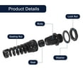 thumbnail image 3 of 10Pack M16 Waterproof Cable Gland, Spiral Strain Joint for 4-8mm Wire, Black, 3 of 6