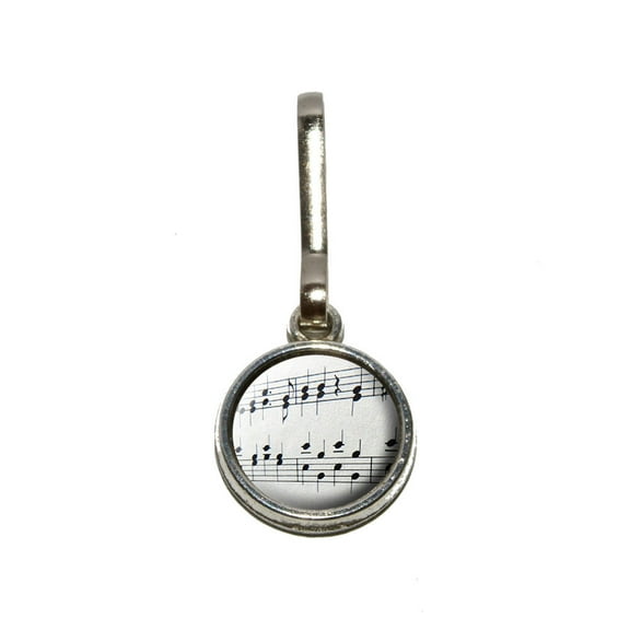 Music Musical Notes - Score Composition Charm Zipper Pull