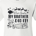 thumbnail image 4 of Inktastic Dear Santa, My Brother Did It Funny Christmas Youth T-Shirt, 4 of 5
