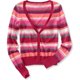 thumbnail image 1 of Aeropostale suéter tipo cárdigan con botones y rayas para mujer, rosa, extragrande, 1 of 1