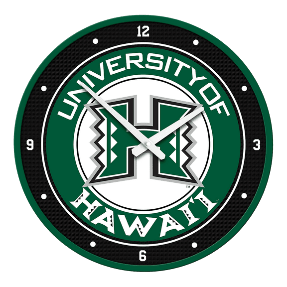 Hawaii Rainbow Warriors: Modern Disc Wall Clock