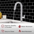 thumbnail image 2 of Dcor WOW 41004  Peel & Stick Backsplash, (8) 12x12-inch Sheet Covers 8 Sq Ft, Black Subway Back Splash Tile White Grout, 2 of 7