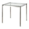 thumbnail image 6 of Lumisource Fuji Contemporary Dining Table in Stainless Steel with Clear Glass Top, 6 of 7