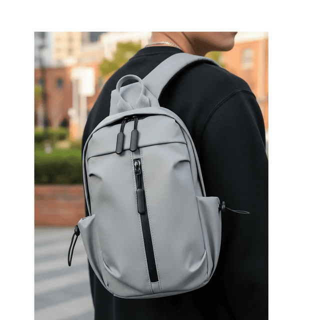 Mochila Cruzada Antirrobo Impermeable De Viaje Para Hombre Xtellar gris