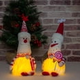 thumbnail image 3 of Gnomos iluminados que cuelgan decoración navideña JAMW Adornos de hombre de pan de jengibre Sencillez, 3 of 5